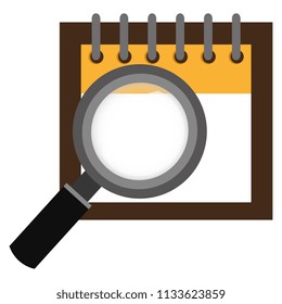 calendar reminder with magnifying glass