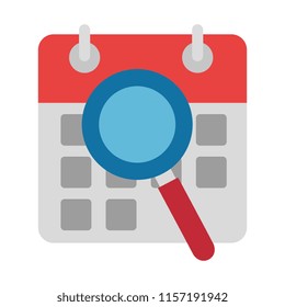 calendar reminder with magnifying glass