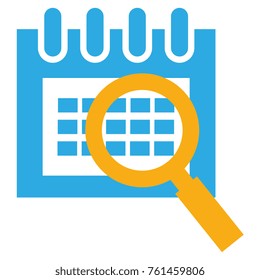 calendar reminder with magnifying glass