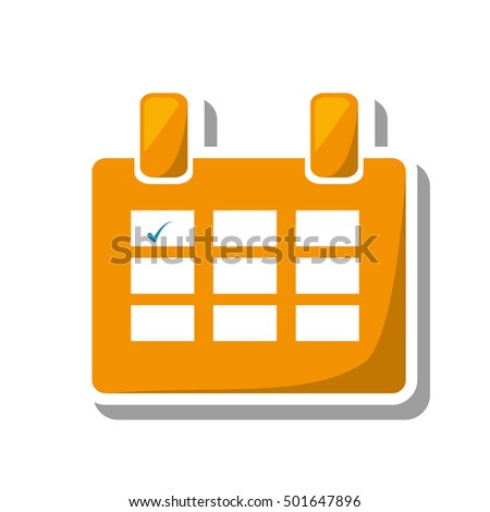 calendar reminder mark day isolated icon vector illustration design
