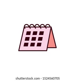 calendar reminder on white background vector illustration desing