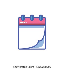 calendar reminder on white background vector illustration desing