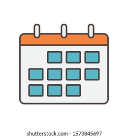 calendar reminder on white background vector illustration