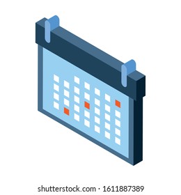 calendar reminder on white background vector illustration design