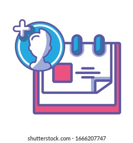 calendar reminder on white background vector illustration design