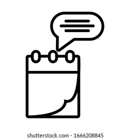 calendar reminder on white background vector illustration desing
