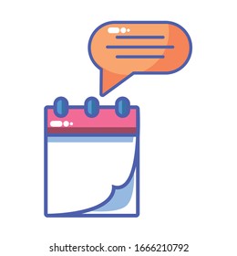 calendar reminder on white background vector illustration desing