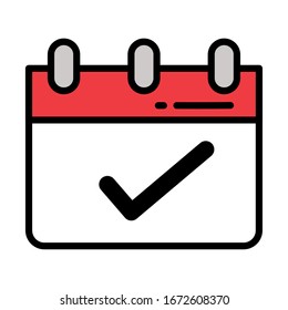 calendar reminder on white background vector illustration desing