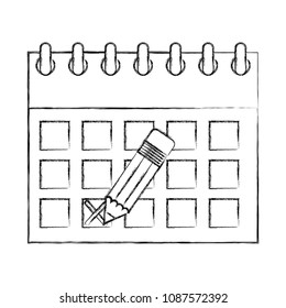 calendar reminder with pencil event