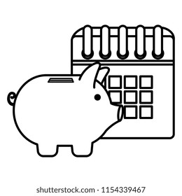 calendar reminder with piggy savings