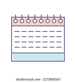 calendar reminder plan icon isolated