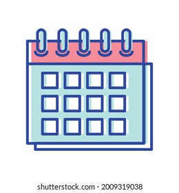 calendar reminder plan isolated icon