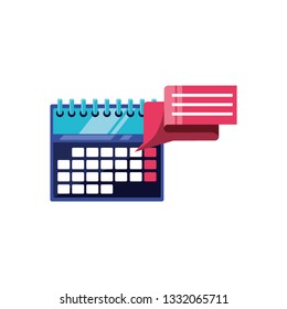 calendar reminder with speech bubble