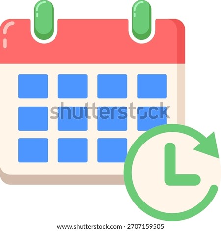 Calendar reschedule vector icon, editable pixel perfect icon