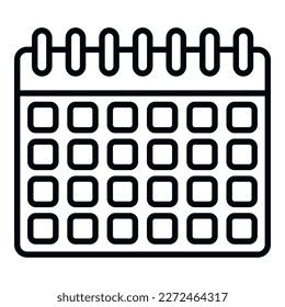 Calendar responsibility icon outline vector. Social trust. Person vision