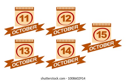 Calendar with Ribbon Set