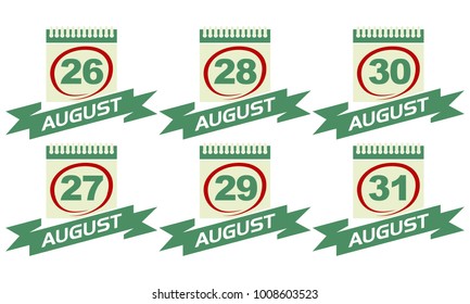 Calendar with Ribbon Set