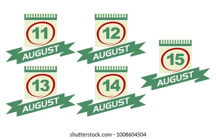 Calendar with Ribbon Set