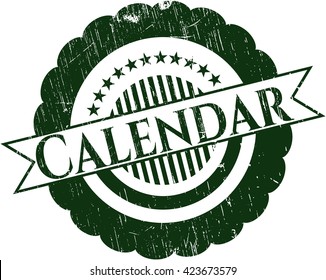 Calendar rubber grunge texture stamp