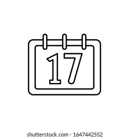 Calendar, saint patrick icon. Simple line, outline vector elements of Patrick's day icons for ui and ux, website or mobile application