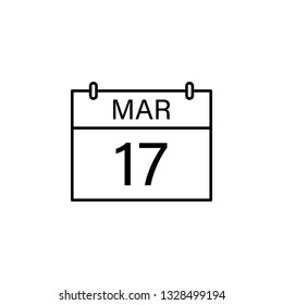calendar, saint Patrick, Ireland icon. Element of Ireland culture icon. Thin line icon for website design and development, app development. Premium icon