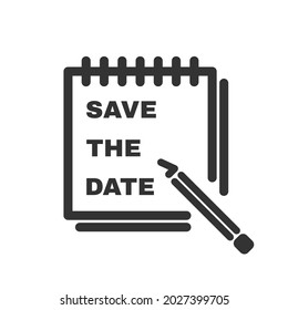 Calendar. Save the date simple illustration