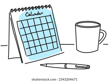 calendar schedule adjustment image illustration, vector