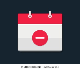 Calendar schedule cancel. Illustration vector
