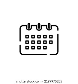 Calendar, Schedule, Date Dotted Line Icon Vector Illustration Logo Template. Suitable For Many Purposes.
