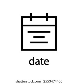 calendar schedule date icon sign vector.