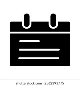 calendar schedule date icon sign vector on white background