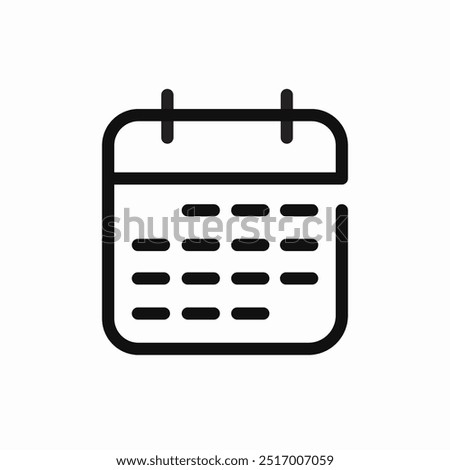 calendar schedule date icon sign vector