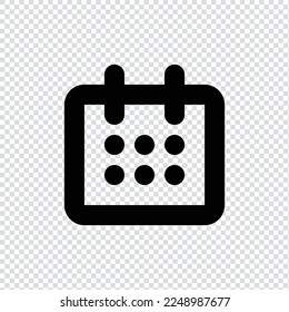 Calendar, Schedule, date icon in transparent background, basic app and web UI bold line icon, EPS10