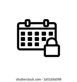 Ilustración vectorial de icono Calendario, Programación, Fecha