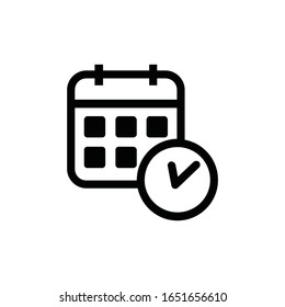 Calendar, Schedule, Date icon vector illustration