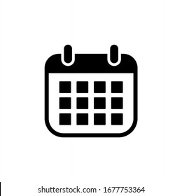 Calendar, Schedule, date icon vector isolated on white background