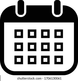 Calendario, Programación, vectorial de icono de fecha