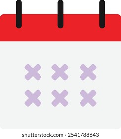 Calendar Schedule Date Icon Vector Flat Illustration