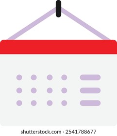 Calendar Schedule Date Icon Vector Flat Illustration