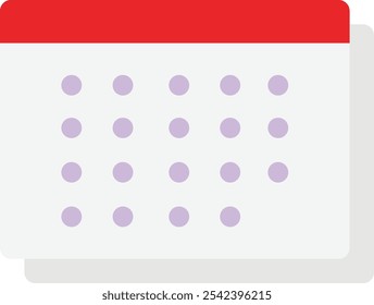 Ilustração Simples do Vetor de Data de Agenda do Calendário