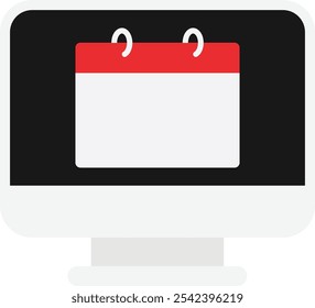 Icono de fecha de calendario Ilustración plana de Vector