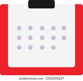 Icono de fecha de calendario Ilustración plana de Vector