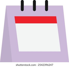 Icono de fecha de calendario Ilustración plana de Vector