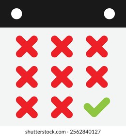 Calendar Schedule Date Icon Vector Flat Illustration