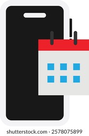 Calendar Schedule Date Icon Vector Flat Illustration