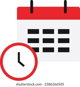 Calendar Schedule Date Icon Vector Flat Illustration