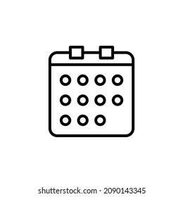 Calendar, Schedule, Date Line Icon, Vector, Illustration, Logo Template. Suitable For Many Purposes.