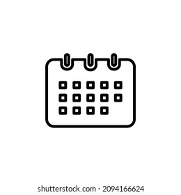 Calendar, Schedule, Date Line Icon, Vector, Illustration, Logo Template. Suitable For Many Purposes.