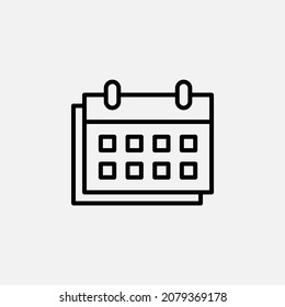 Kalender, Zeitplan, Datum, Monatszeile Symbol, Vektorgrafik, Illustration, Logo-Vorlage. Geeignet für viele Zwecke.