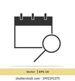 Calendar, Schedule, Date Settings, Appointment Icon Illustration. Date Sign Symbol. Vector Icon EPS 10